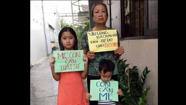 Những đứa con thơ dại các của nữ tù nhân lương tâm Việt Nam