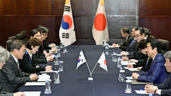 Nhật Hàn hòa giải và hợp tác chống Bắc Triều Tiên và Trung Quốc