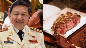 Quan Việt ăn thịt bò dát vàng, báo chí quốc tế đưa tin