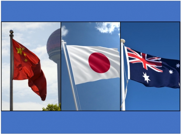 Úc và Nhật trong ván bài chơi với Trung Quốc