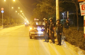 Cảnh sát cơ động tuần tra tại Thành phố Hồ Chí Minh