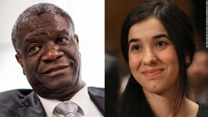 Giải Nobel Hòa Bình 2018 vinh danh hai nhà hoạt động chống bạo lực tình dục