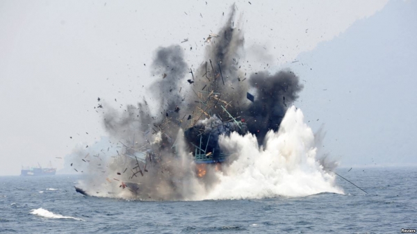 Indonesia tiếp tục phá hủy tàu cá xâm nhập lãnh hải