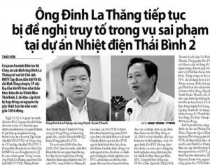 Bản luận tội Đinh La Thăng và Trịnh Xuân Thanh đã sẵn sàng