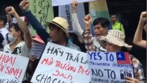 Người Việt ở Đài Loan biểu tình đòi quyền lợi cho nạn nhân Formosa